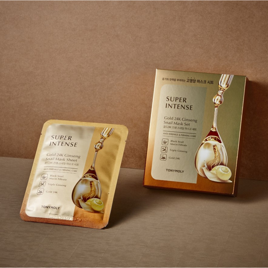 新品入荷 Super Intense TONYMOLY | Set Mask Snail Ginseng 24K Gold パック・フェイスマスク